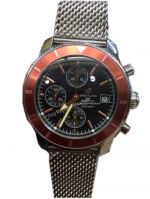 Copy Breitling Aeromarine Superocean Heritage Chronograph Watch SS Red Bezel 